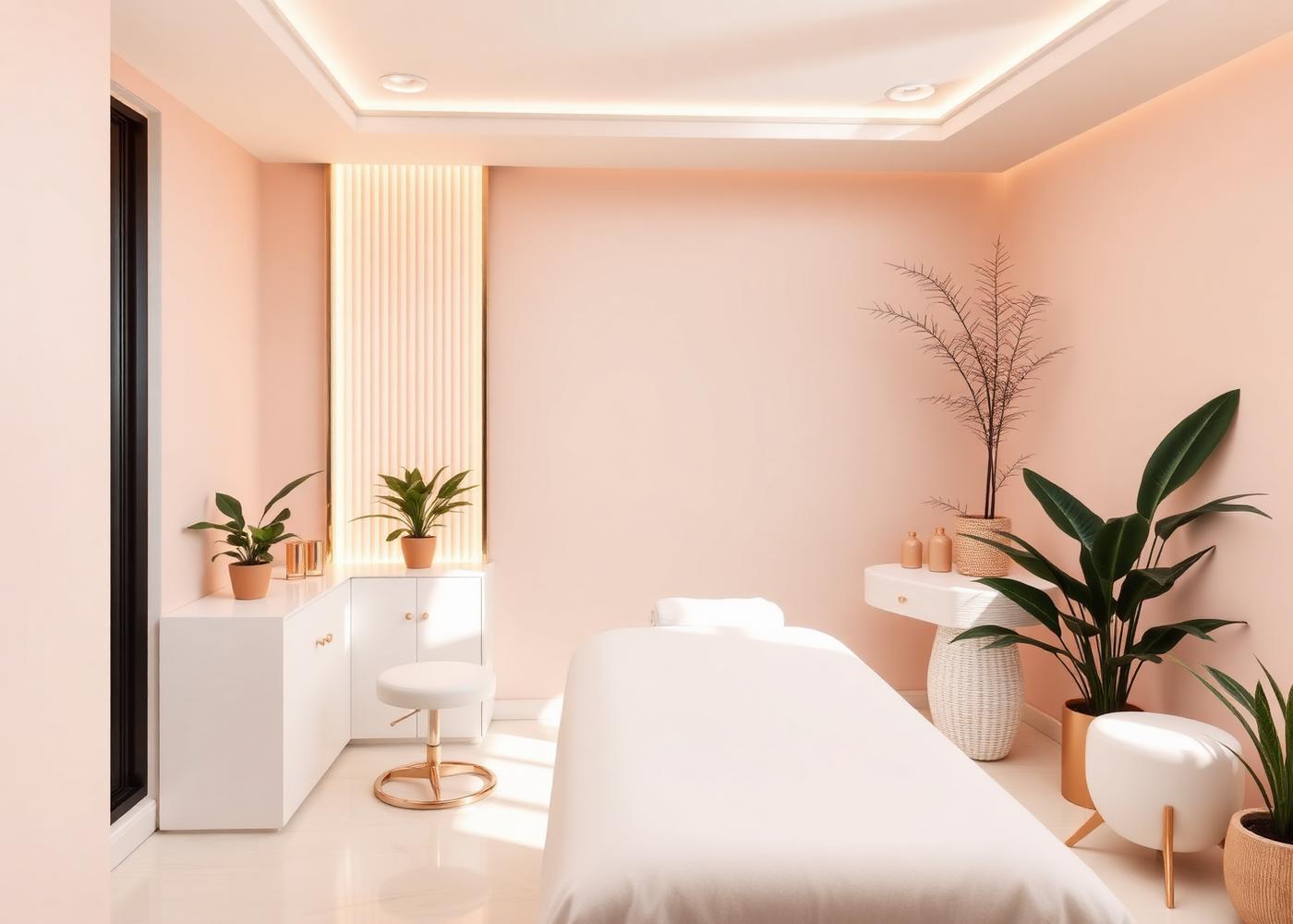 Calm, modern treatment room at Skin Version Aesthetic Clinic