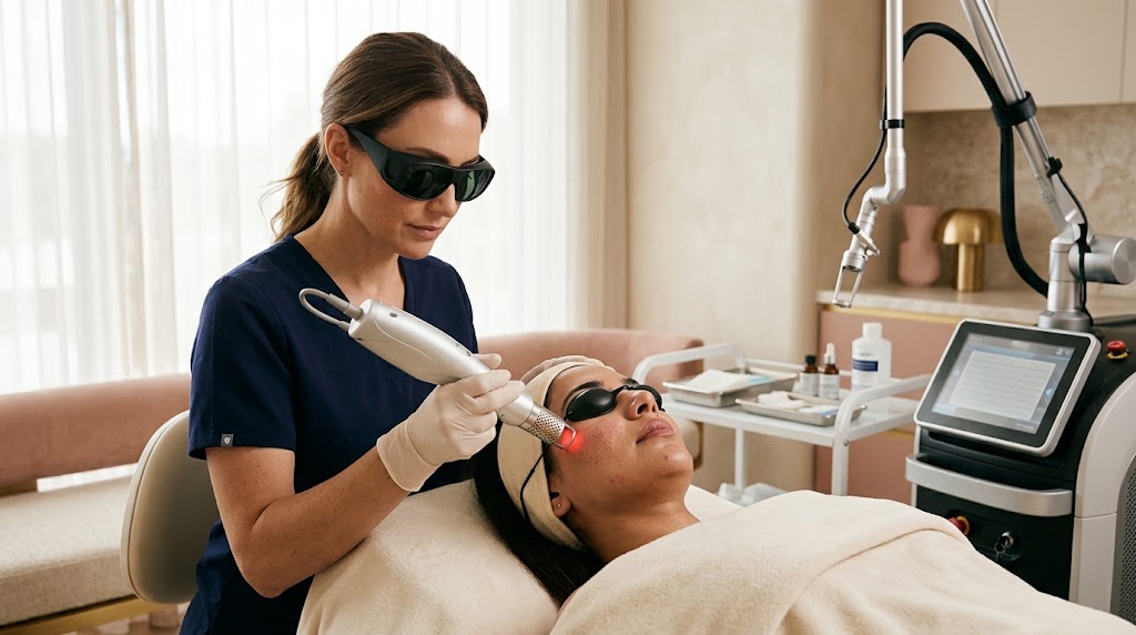 CO2 Fractional Laser treatment procedure at Skin Version Aesthetic Clinic