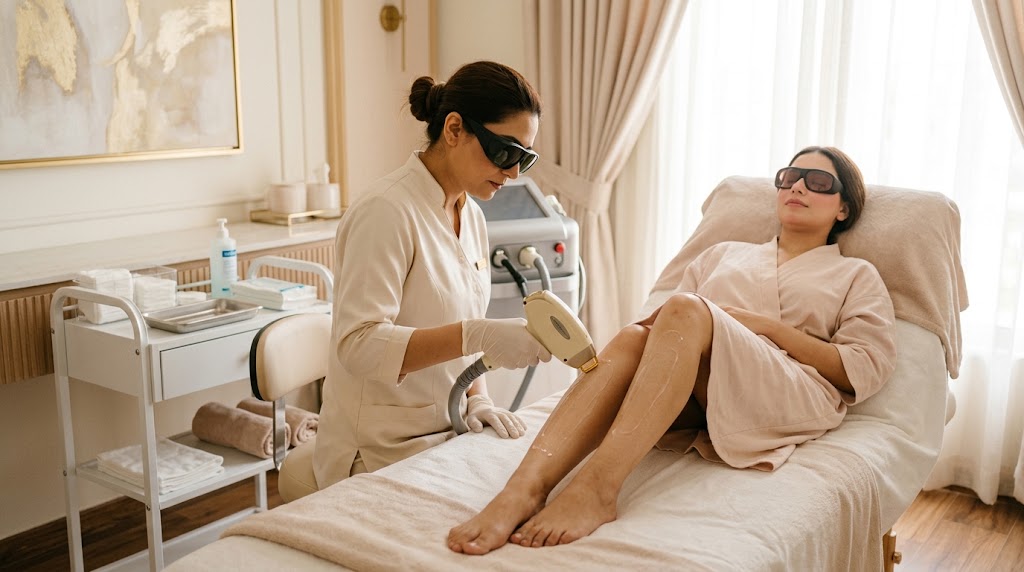 Laser Hair Removal treatment procedure at Skin Version Aesthetic Clinic
