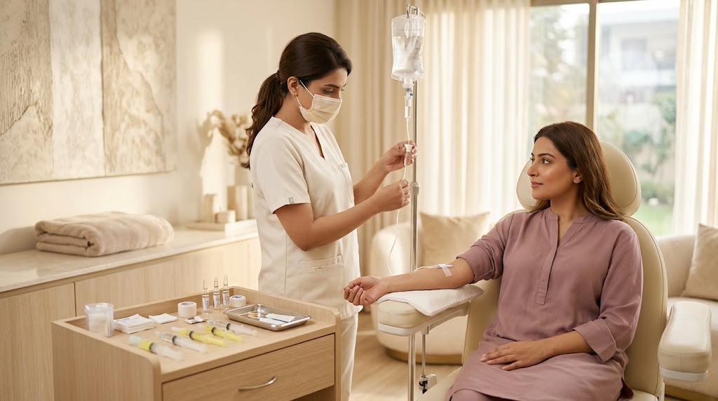 Whitening Drips & Injections treatment procedure at Skin Version Aesthetic Clinic
